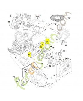 Jeu de pièces de frein de chaîne