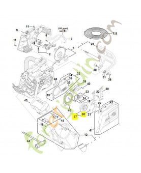 Pignon 3/8"p 6 dents
