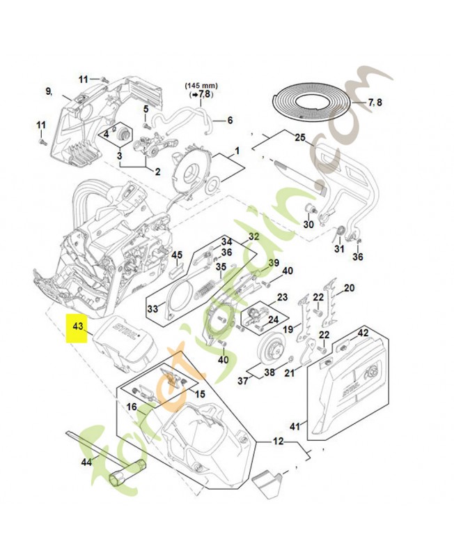 Couvercle de logement pour batterie AP Stihl