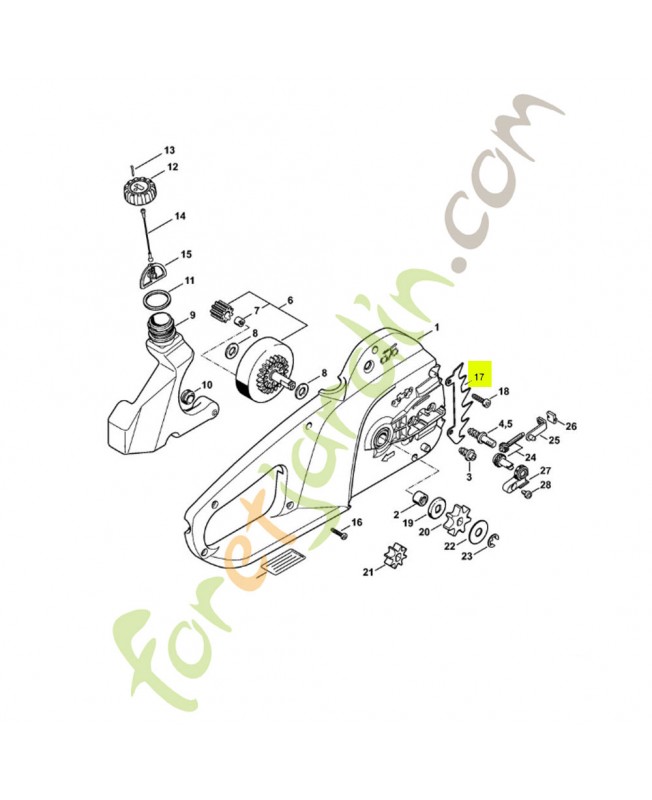 Griffe 1123-664-0501- Pièce détachée Stihl