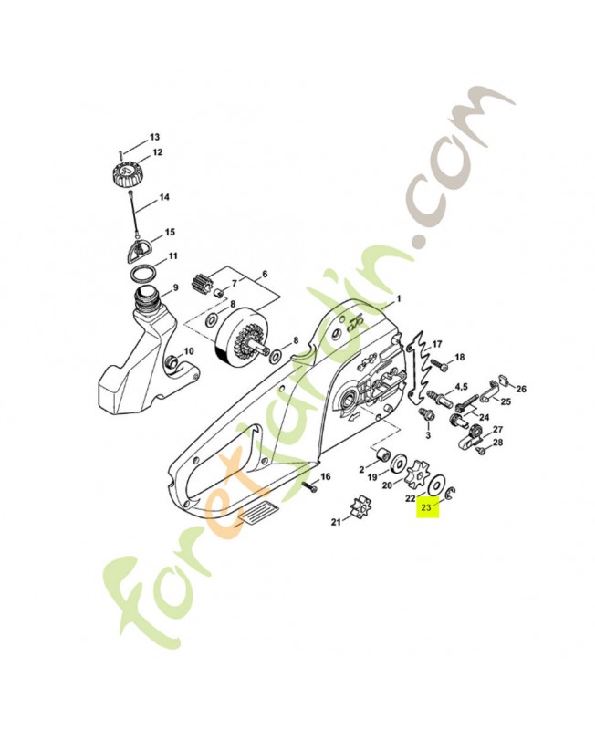 Circlips 8 x 1,3 9460-624-0801- Pièce détachée Stihl