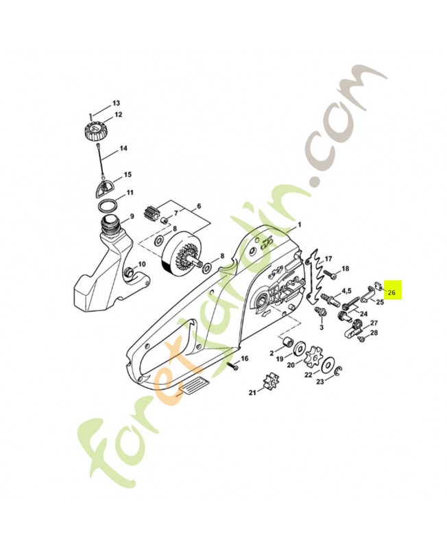 Pièce de pression 1123-664-1400.  Pièce détachée Stihl / Vicking