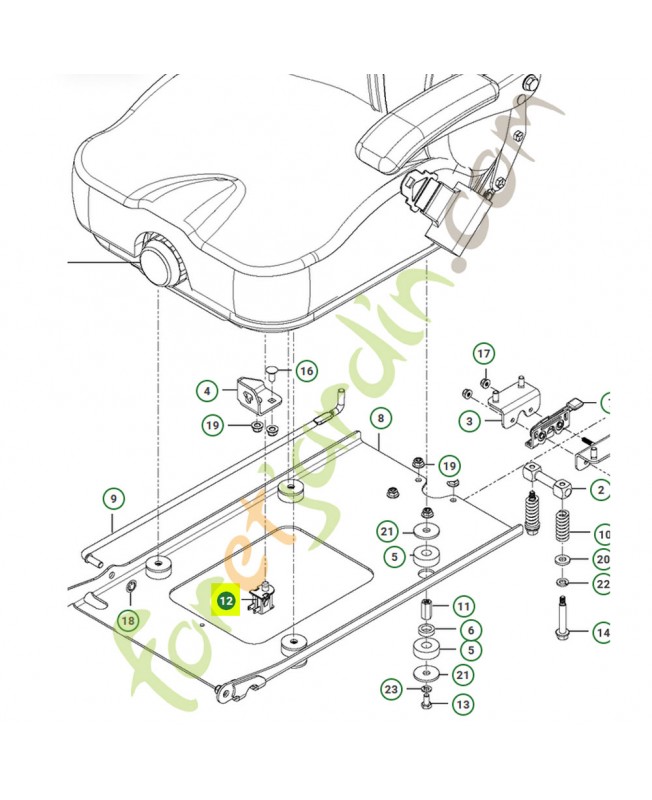 Interrupteur de securite siege -532192749 Pièce de détachée Husqvarna