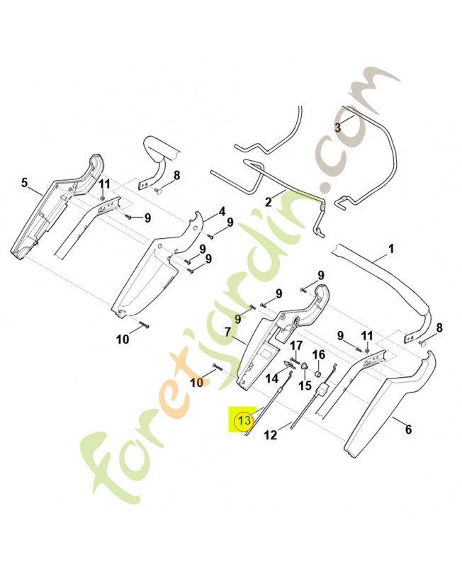 Câble 6340-700-7505 - Pièce détachée Stihl / Vicking Câble 6340-700-7505 - Pièce détachée Stihl / Vicking