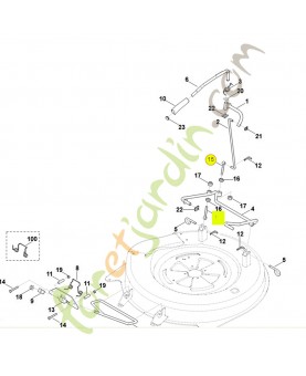 Vis à oeil m10x75-8.8 9169-021-2510 - Pièce détachée Stihl / Vicking