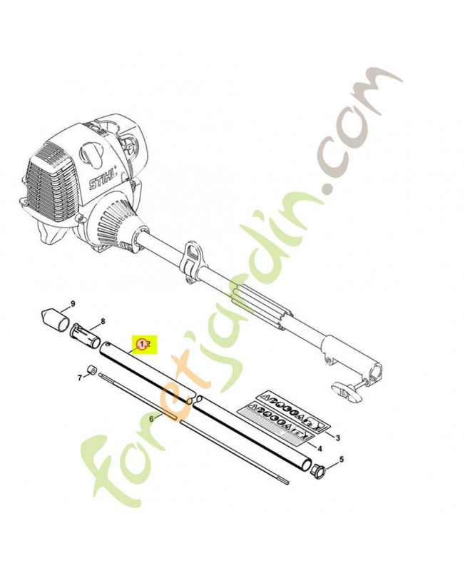Tube complet ø 25.4 mm hl-km 0° 4243-710-7120 - Pièce détachée Stihl Tube complet ø 25.4 mm hl-km 0° 4243-710-7120 - Pièce détachée Stihl