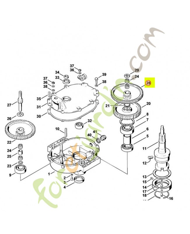 Pignon double de transmission 4308-642-2000 - Pièce détachée Stihl