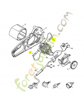 Balais de charbon 230 V Stihl réf.1208-600-2704