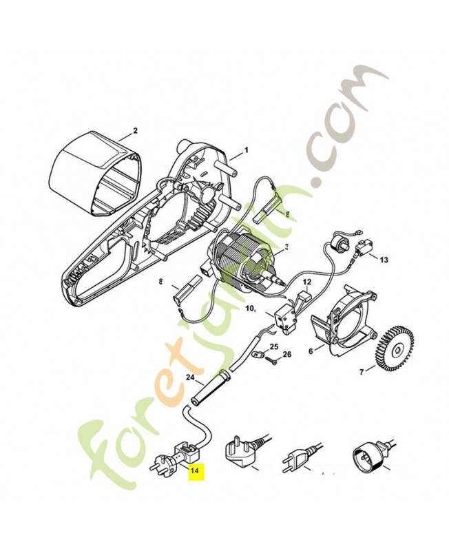 cable electrique 1208-440-2006- Pièce de détachée Sithl / Vicking