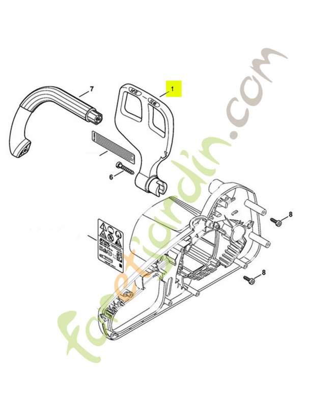 Protège-main 1208-792-4900 - Pièce détachée Stihl / Vicking