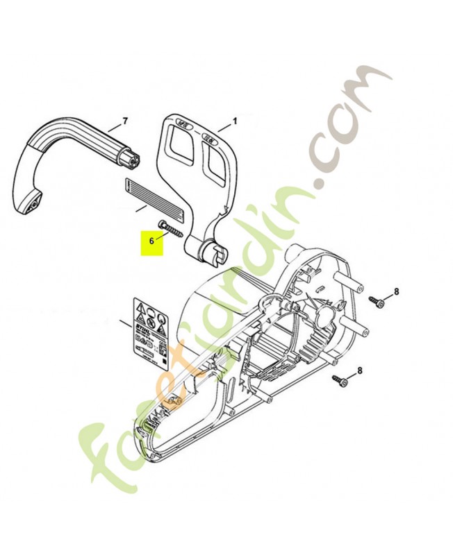 Vis cylindrique is p6x32.5 9074-478-4675- Pièce de détachée Sithl