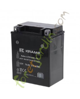 Batterie 12V 14Ah 210A fermée référence SBA1412210LKR