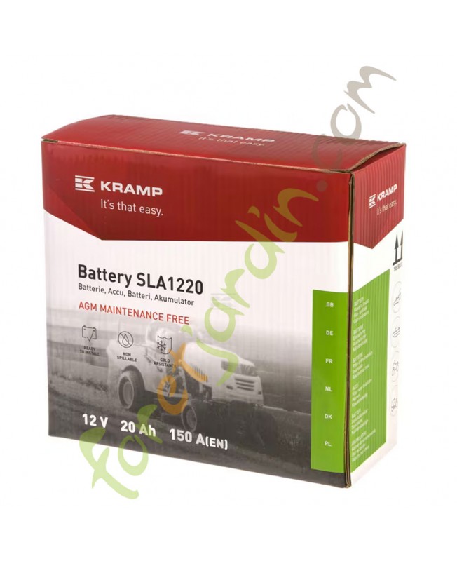 Batterie 12V 20Ah 140A Kramp référence SBA2012KR