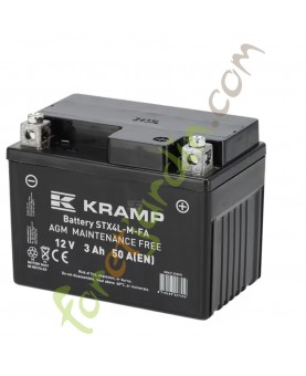 Batterie 12V 3Ah 50A fermée Kramp référence SBA31250KR