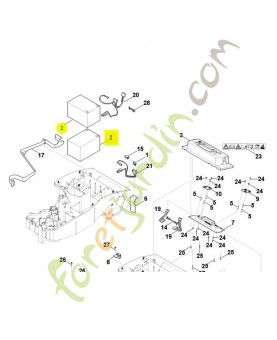 Batterie 12v/12 ah/ mi 322 6300-400-1100- Pièce de détachée Sithl / Vicking