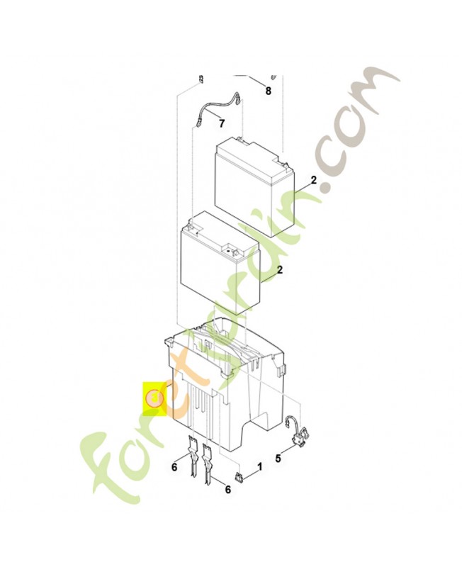 Support de batterie 6385-403-0100- Pièce de détachée Sithl / Vicking