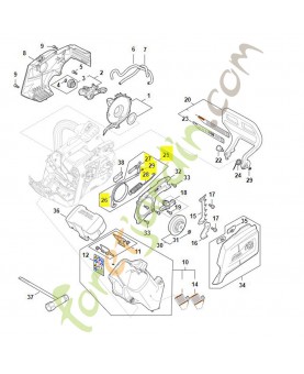 Jeu de pièces de frein de chaîne