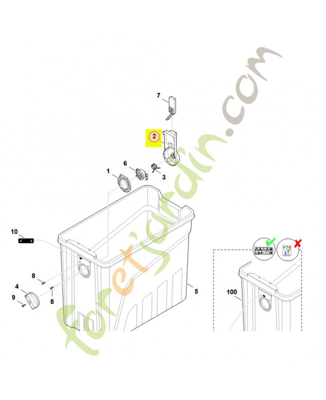 Recouvrement 6013-706-0710- Pièce détachée Stihl / Vicking