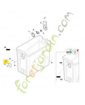 Molette de serrage 6013-708-4305- Pièce détachée Stihl / Vicking