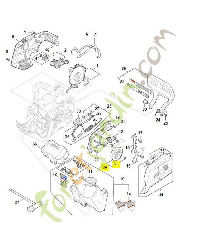 Pignon 3/8"p 6 dents