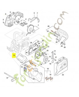 Couvercle de logement pour batterie AP Stihl