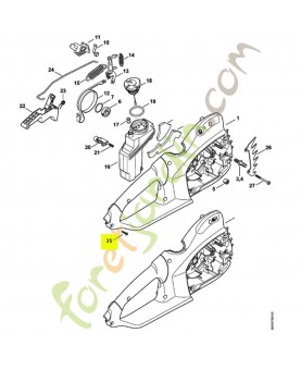 Vis parker p4x19 stihl réf. 9074-478-3075. Pièce de rechange Stihl
