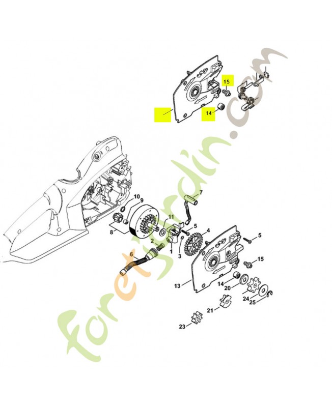 plaque de palier stihl