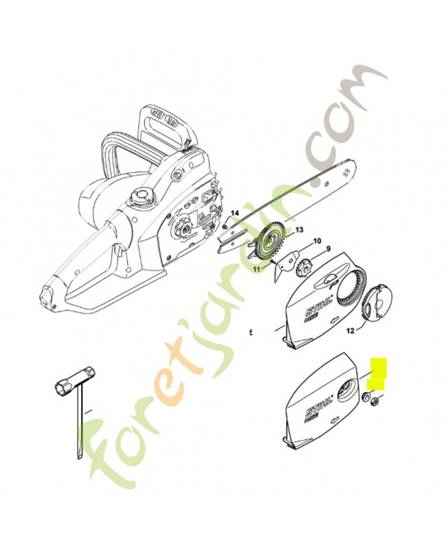 Couvercle pignon 1209-640-1707 - Pièce détachée Stihl / Vicking