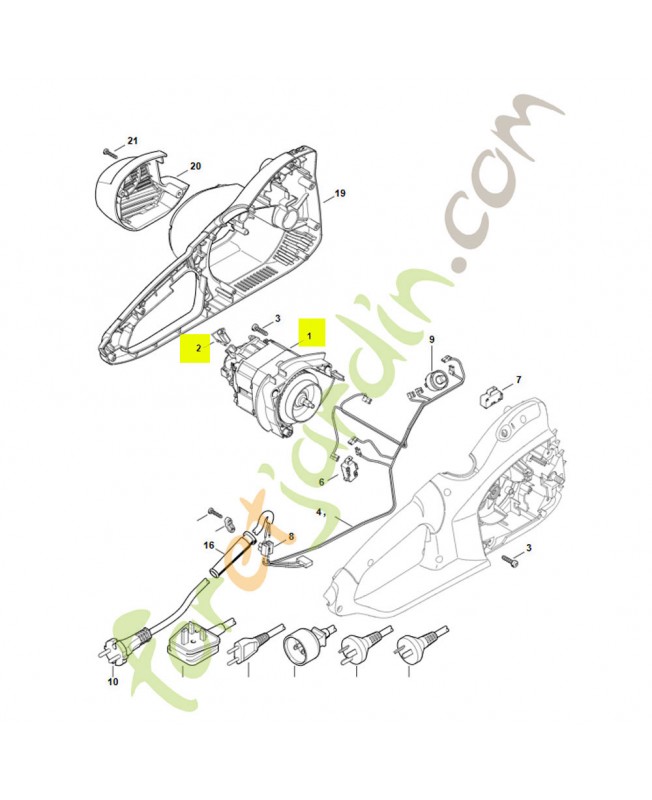 Moteur électriques 230v/50hz 1209-600-0208- Pièce détachée Stihl / Vicking