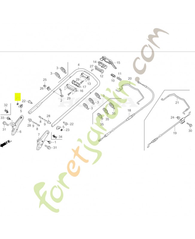 Ecrou, poussoir 5mm - Réf. Honda 90301-VR8-N01