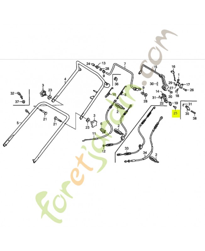 Goupille de joint de cable réf. Honda 90754-VA9-P40