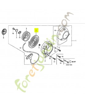 Ressort de lanceur - Réf. Honda 28442-Z0H-003