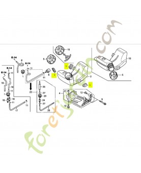 Caoutchouc de montage réf. Honda 17533-Z0H-000