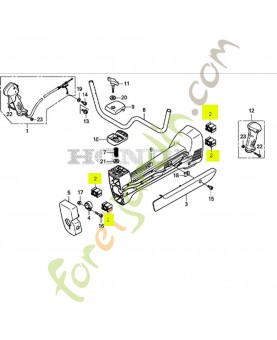 Caoutchouc de montage  - Réf. Honda 51001-VR4-E21