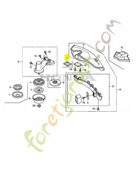 Plaque deflecteur réf. Honda 76259-VR4-E21