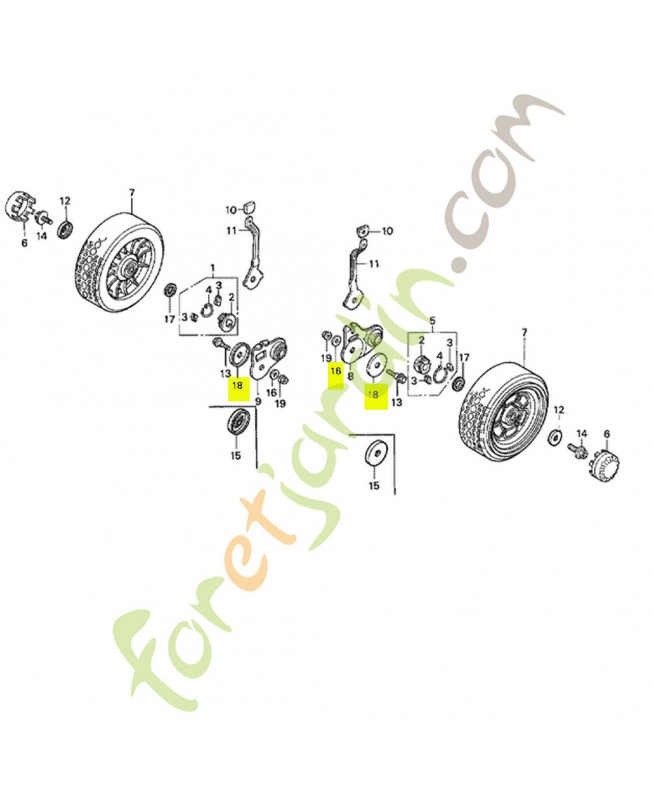 Joint d'etancheite de roue réf. Honda 90555VB3801