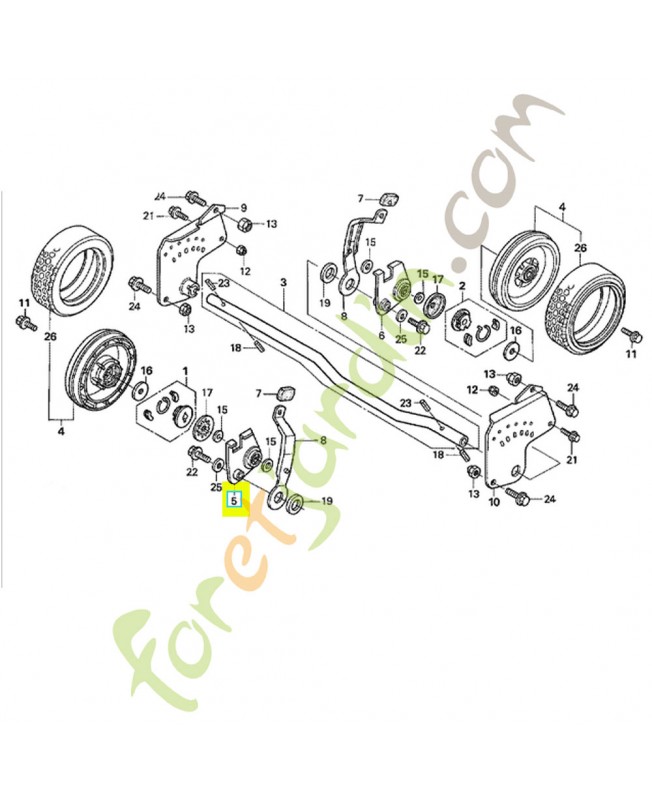 Bras complet reglage ar. d. réf. Honda 42930-VG0-000