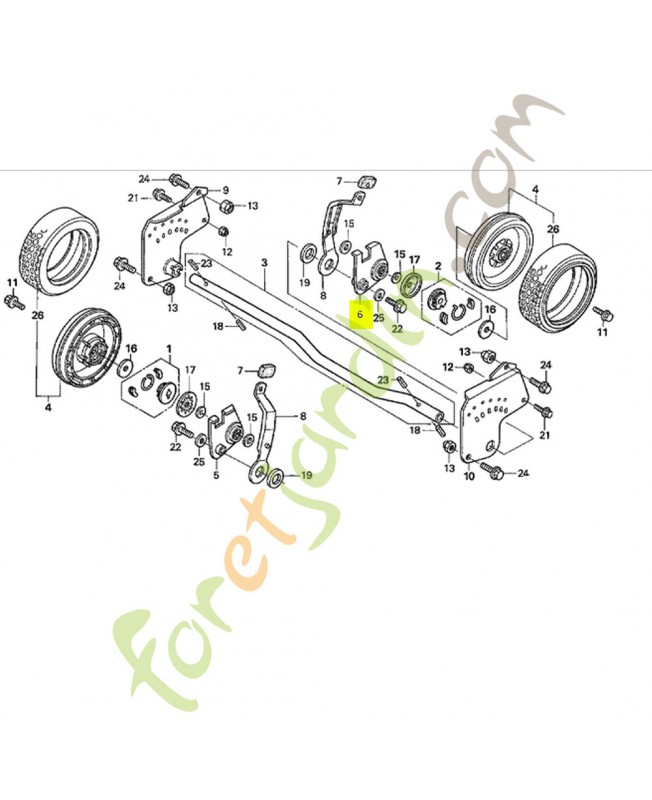 Bras complet reglage arriere gauche réf. Honda 42940-VG0-000