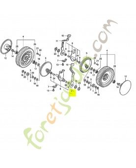 Plaque de regulateur arriere réf. Honda 42961-VF0-000