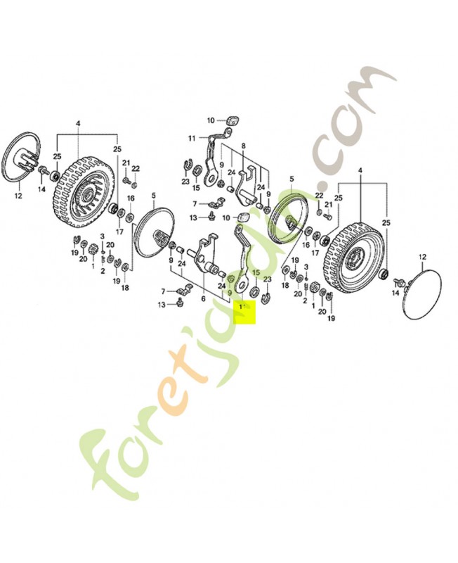 Plaque de regulateur arriere réf. Honda 42961-VF0-000