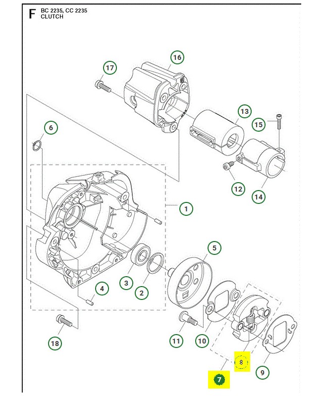 Embrayage 537340401 husqvarna- Pièce de détachée Husqvarna