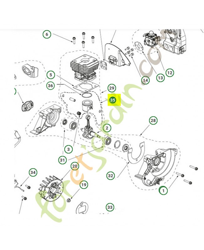 Service kit piston  590553502- Pièce détachée Husqvarna
