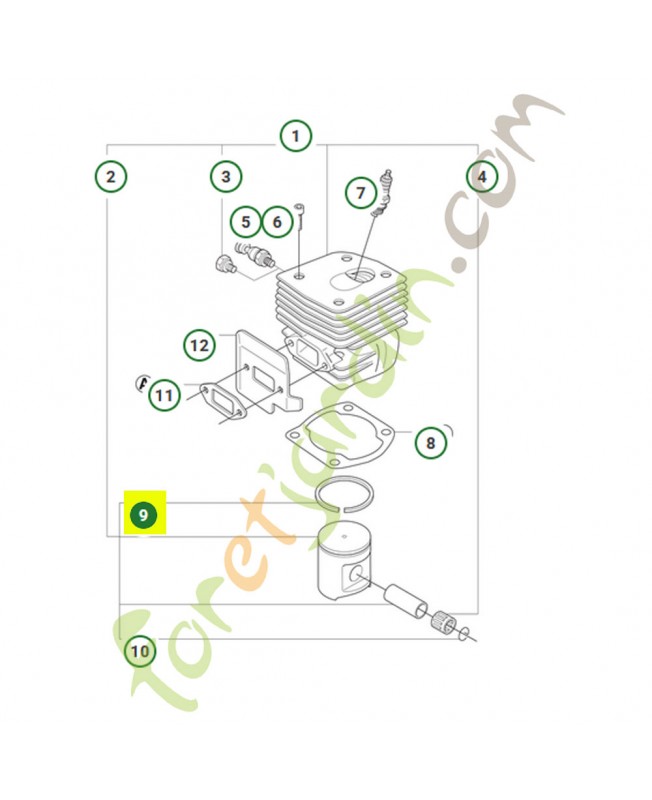 Segment 503289015 - Pièce de détachée Husqvarna