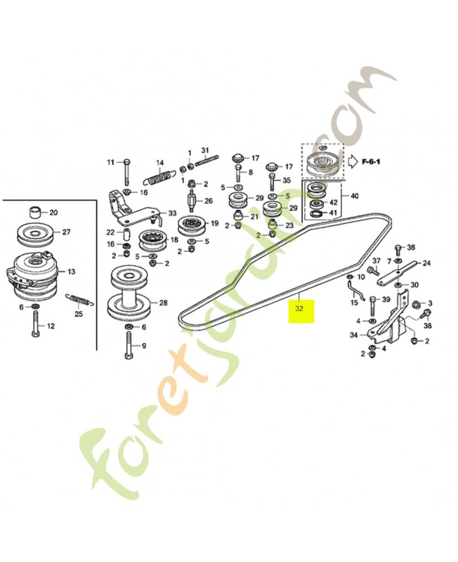 Ceinture  - Réf. Honda 80477VK1003
