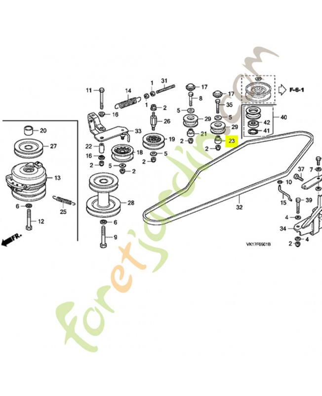 Entretoise  - Réf. Honda 80277-VK1-003