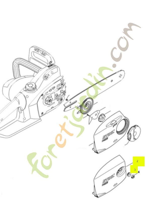 Couvercle pignon mse 190cq 1209-640-1706 - Pièce détachée Stihl