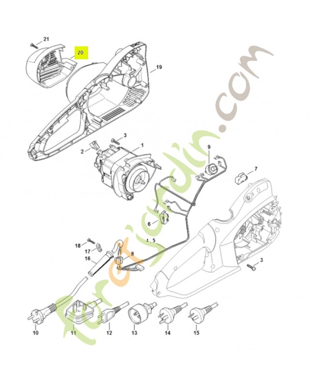 Recouvrement 1209-602-0401 - Pièce détachée Stihl / Vicking