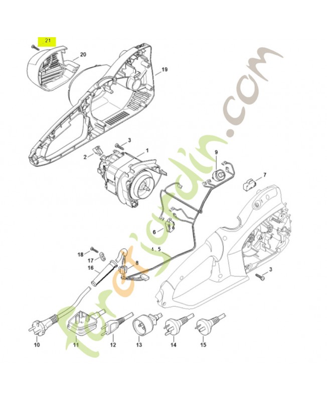 Vis parker p4x19 9074-478-3075- Pièce de détachée Sithl