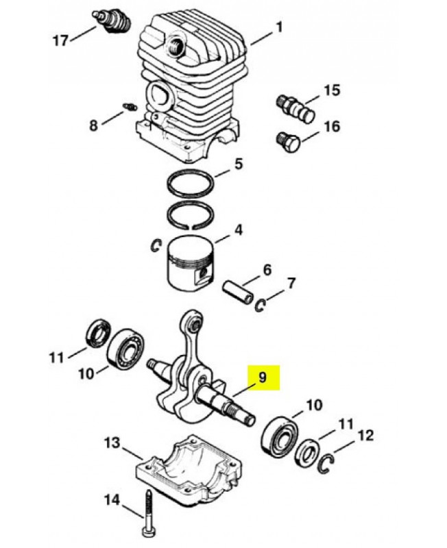 Repère 9 Vilebrequin