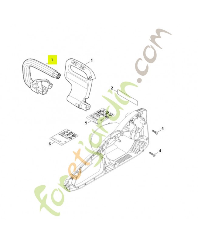 Poignée tubulaire 1209-791-1701- Pièce détachée Stihl